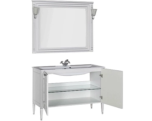 Купить Комплект мебели для ванной Aquanet Паола 120 182131 Белый Серебро в магазине сантехники Santeh-Crystal.ru