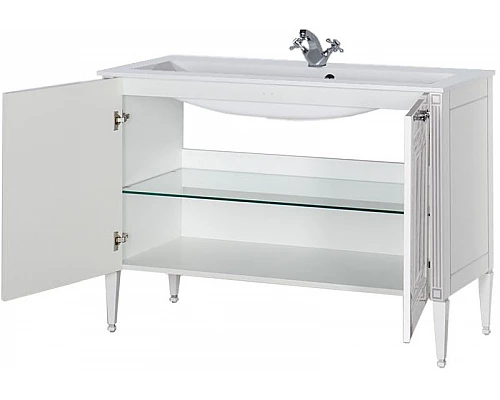 Заказать Тумба с раковиной Aquanet Паола 120 213046 Белая в магазине сантехники Santeh-Crystal.ru