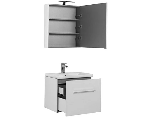 Купить Комплект мебели для ванной Aquanet Порто 60 196676 подвесной Белый в магазине сантехники Santeh-Crystal.ru