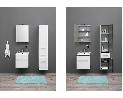 Заказать Шкаф пенал Aquanet Порто 35 R 195732 подвесной Белый в магазине сантехники Santeh-Crystal.ru