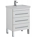 Тумба под раковину Aquanet Сиена 70 189225 с 3 ящиками Белая