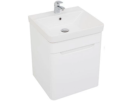 Купить Тумба с раковиной Aquanet София 50 212585 подвесная Белый глянец в магазине сантехники Santeh-Crystal.ru