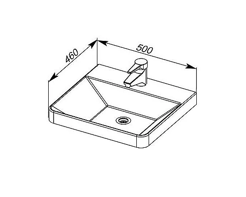 Купить Тумба с раковиной Aquanet София 50 212585 подвесная Белый глянец в магазине сантехники Santeh-Crystal.ru