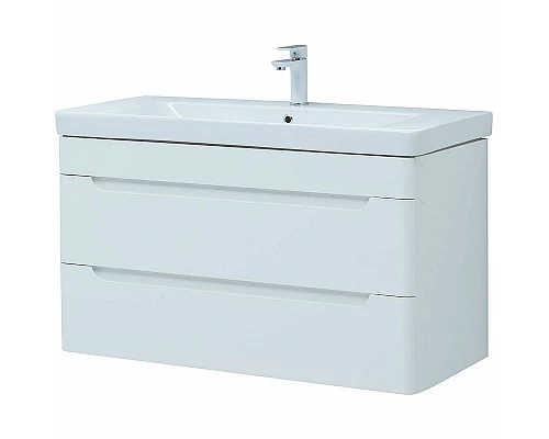 Приобрести Тумба под раковину Aquanet София 100 274116 подвесная Белый глянец в магазине сантехники Santeh-Crystal.ru