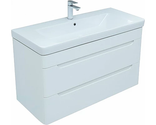 Приобрести Тумба под раковину Aquanet София 100 274116 подвесная Белый глянец в магазине сантехники Santeh-Crystal.ru