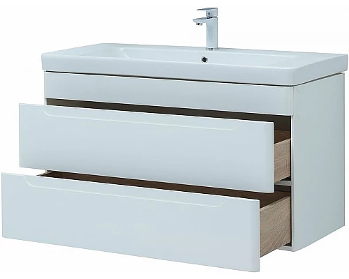 Приобрести Тумба под раковину Aquanet София 100 274116 подвесная Белый глянец в магазине сантехники Santeh-Crystal.ru