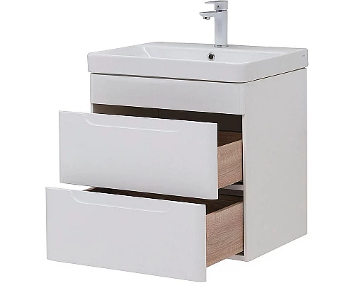 Купить Тумба под раковину Aquanet София 60 288905 подвесная Белый глянец в магазине сантехники Santeh-Crystal.ru