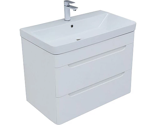 Купить Тумба под раковину Aquanet София 80 274002 подвесная Белый глянец в магазине сантехники Santeh-Crystal.ru