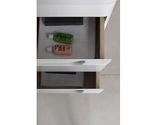 Купить Тумба под раковину Aquanet София 80 274002 подвесная Белый глянец в магазине сантехники Santeh-Crystal.ru