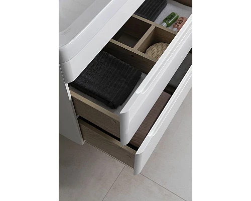 Купить Тумба под раковину Aquanet София 80 274002 подвесная Белый глянец в магазине сантехники Santeh-Crystal.ru