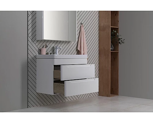 Купить Тумба под раковину Aquanet София 80 274002 подвесная Белый глянец в магазине сантехники Santeh-Crystal.ru