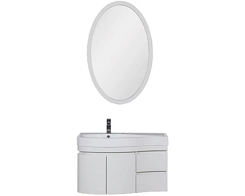 Приобрести Комплект мебели для ванной Aquanet Сопрано 95 L 169344 Белый в магазине сантехники Santeh-Crystal.ru