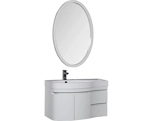 Приобрести Комплект мебели для ванной Aquanet Сопрано 95 L 169344 Белый в магазине сантехники Santeh-Crystal.ru