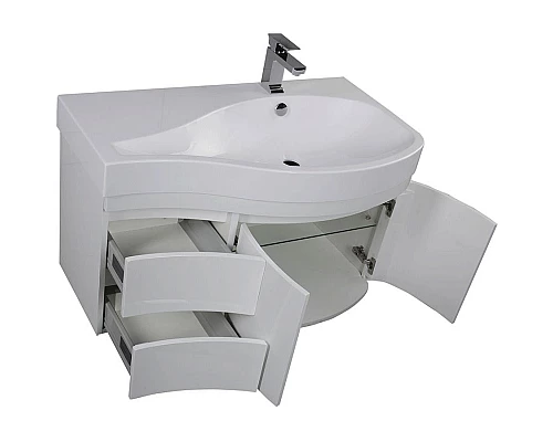 Купить Комплект мебели для ванной Aquanet Сопрано 95 R 169345 Белый в магазине сантехники Santeh-Crystal.ru