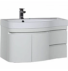 Тумба с раковиной Aquanet Сопрано 95 L 212998 подвесная Белая