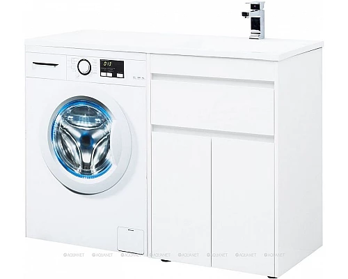 Приобрести Тумба под раковину Aquanet Токио 120 237745 Белая в магазине сантехники Santeh-Crystal.ru