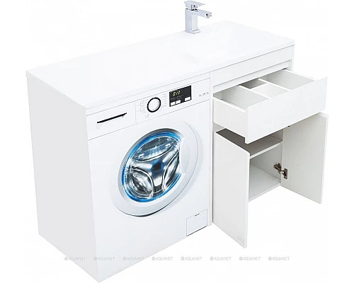 Приобрести Тумба под раковину Aquanet Токио 120 237745 Белая в магазине сантехники Santeh-Crystal.ru