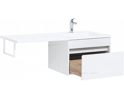 Приобрести Тумба под раковину Aquanet Токио 120 236916 подвесная Белая в магазине сантехники Santeh-Crystal.ru