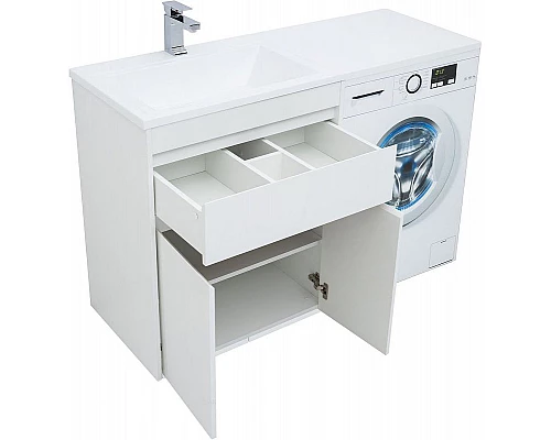 Заказать Тумба под раковину Aquanet Токио 130 237746 Белая в магазине сантехники Santeh-Crystal.ru