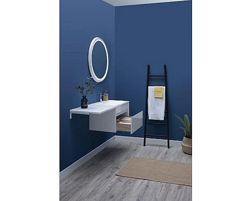 Купить Тумба под раковину Aquanet Токио 130 236917 подвесная Белая в магазине сантехники Santeh-Crystal.ru