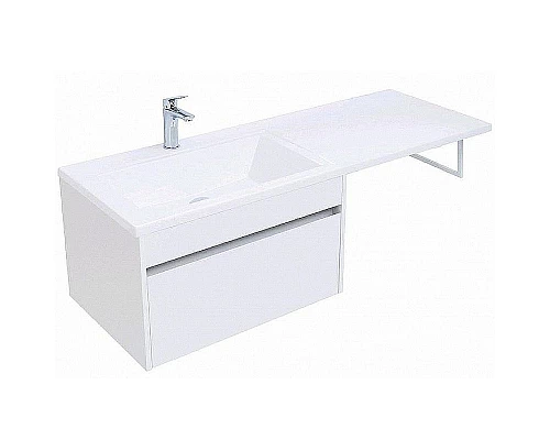 Купить Тумба под раковину Aquanet Токио 130 236917 подвесная Белая в магазине сантехники Santeh-Crystal.ru