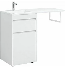 Тумба с раковиной Aquanet Токио 110 L 239298 Белая