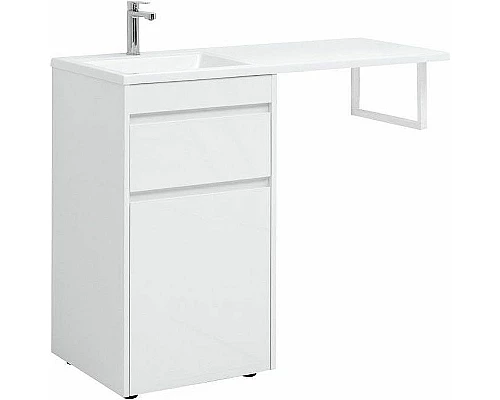 Купить Тумба с раковиной Aquanet Токио 110 L 239298 Белая в магазине сантехники Santeh-Crystal.ru