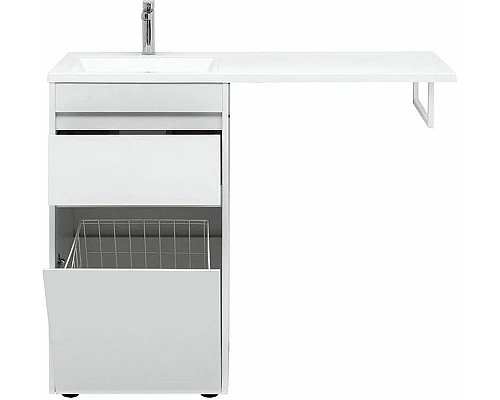 Купить Тумба с раковиной Aquanet Токио 110 L 239298 Белая в магазине сантехники Santeh-Crystal.ru