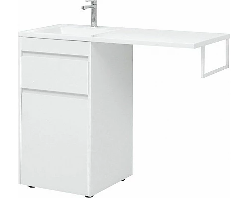 Купить Тумба с раковиной Aquanet Токио 110 L 239298 Белая в магазине сантехники Santeh-Crystal.ru
