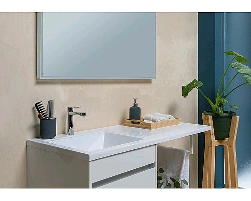 Купить Тумба с раковиной Aquanet Токио 110 L 239298 Белая в магазине сантехники Santeh-Crystal.ru