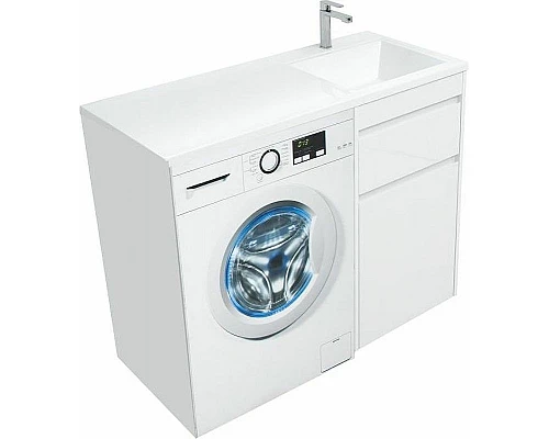 Купить Тумба с раковиной Aquanet Токио 110 R 239299 Белая в магазине сантехники Santeh-Crystal.ru