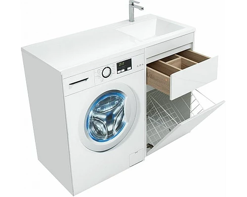 Купить Тумба с раковиной Aquanet Токио 110 R 239299 Белая в магазине сантехники Santeh-Crystal.ru