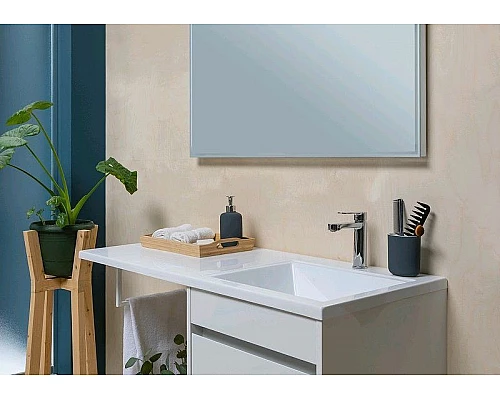 Купить Тумба с раковиной Aquanet Токио 110 R 239299 Белая в магазине сантехники Santeh-Crystal.ru