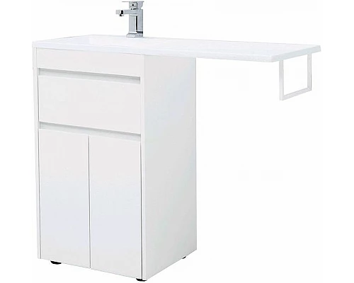 Заказать Тумба с раковиной Aquanet Токио 110 L 239204 Белая в магазине сантехники Santeh-Crystal.ru