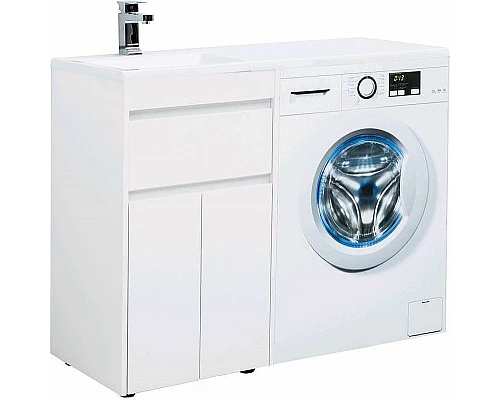 Заказать Тумба с раковиной Aquanet Токио 110 L 239204 Белая в магазине сантехники Santeh-Crystal.ru