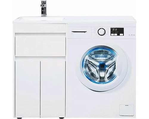 Заказать Тумба с раковиной Aquanet Токио 110 L 239204 Белая в магазине сантехники Santeh-Crystal.ru