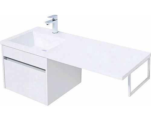 Заказать Тумба с раковиной Aquanet Токио 110 L 239208 подвесная Белая в магазине сантехники Santeh-Crystal.ru