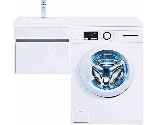 Заказать Тумба с раковиной Aquanet Токио 110 L 239208 подвесная Белая в магазине сантехники Santeh-Crystal.ru