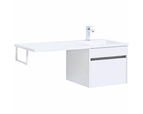 Заказать Тумба с раковиной Aquanet Токио 110 R 239209 подвесная Белая в магазине сантехники Santeh-Crystal.ru