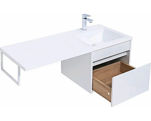 Заказать Тумба с раковиной Aquanet Токио 110 R 239209 подвесная Белая в магазине сантехники Santeh-Crystal.ru