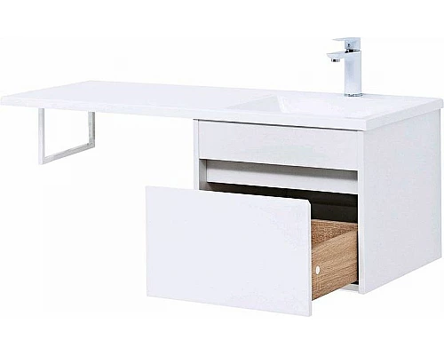 Заказать Тумба с раковиной Aquanet Токио 110 R 239209 подвесная Белая в магазине сантехники Santeh-Crystal.ru