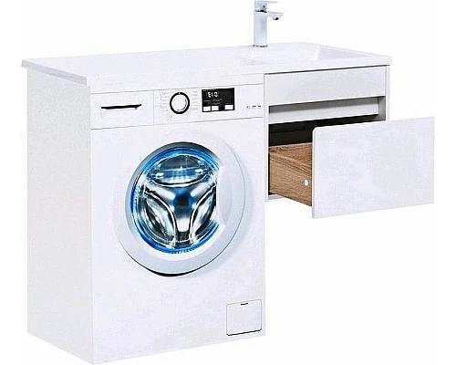 Заказать Тумба с раковиной Aquanet Токио 110 R 239209 подвесная Белая в магазине сантехники Santeh-Crystal.ru