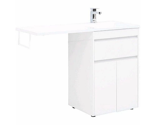 Купить Тумба с раковиной Aquanet Токио 120 R 239210 Белая в магазине сантехники Santeh-Crystal.ru