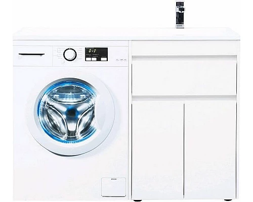 Купить Тумба с раковиной Aquanet Токио 120 R 239210 Белая в магазине сантехники Santeh-Crystal.ru