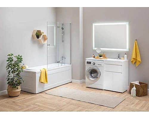 Купить Тумба с раковиной Aquanet Токио 120 R 239210 Белая в магазине сантехники Santeh-Crystal.ru