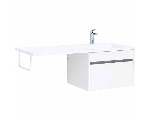 Заказать Тумба с раковиной Aquanet Токио 120 R 239213 подвесная Белая в магазине сантехники Santeh-Crystal.ru