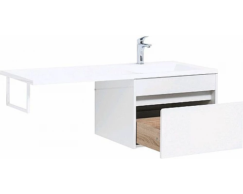 Заказать Тумба с раковиной Aquanet Токио 120 R 239213 подвесная Белая в магазине сантехники Santeh-Crystal.ru