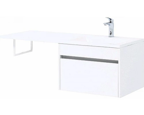 Заказать Тумба с раковиной Aquanet Токио 120 R 239213 подвесная Белая в магазине сантехники Santeh-Crystal.ru