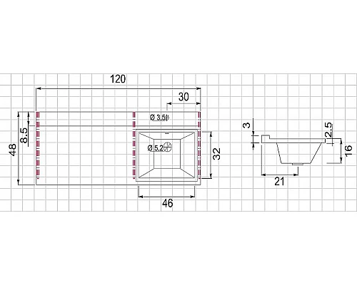 Заказать Тумба с раковиной Aquanet Токио 120 R 239213 подвесная Белая в магазине сантехники Santeh-Crystal.ru
