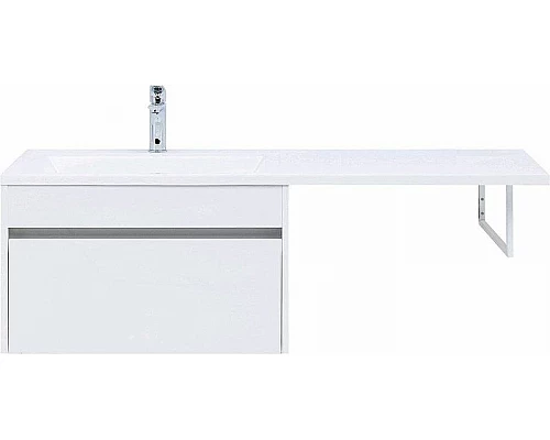 Заказать Тумба с раковиной Aquanet Токио 130 L 239217 подвесная Белая в магазине сантехники Santeh-Crystal.ru